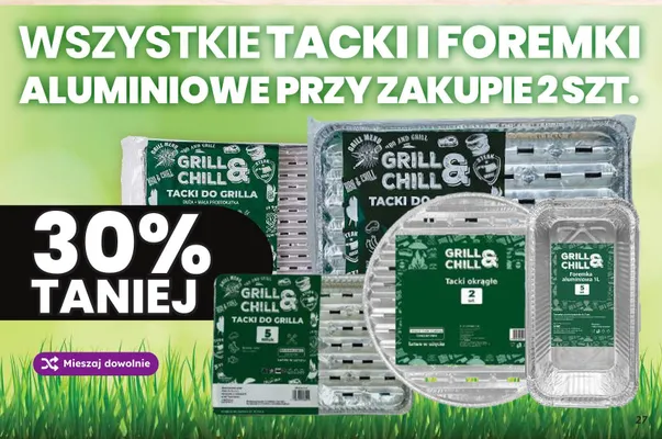 Tacki do grilla Grill & Chill duża i mała prostokątna promocja w Dino