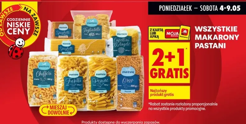Makaron Pastani promocja w Biedronka