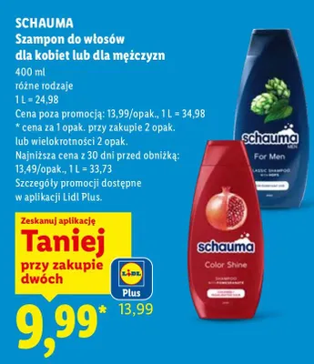 Szampon do włosów dla kobiet lub dla mężczyzn promocja w Lidl