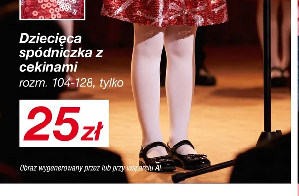 Dziecięca spódniczka z cekinami promocja w KiK