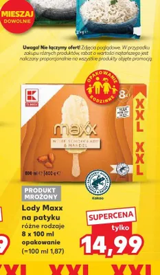 Lody Maxx na patyku K-Classic promocja w Kaufland
