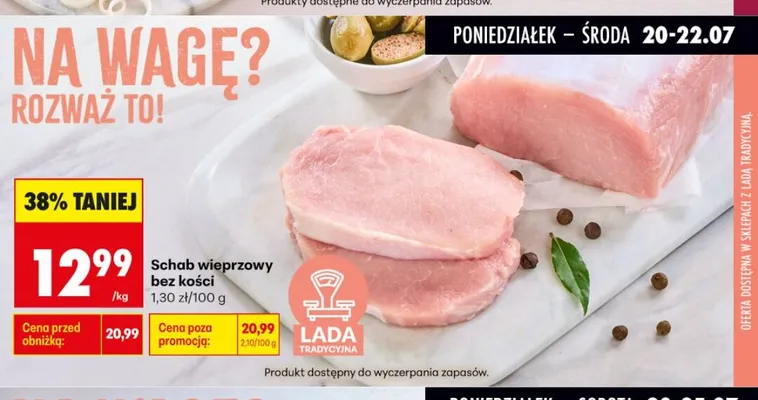 Schab wieprzowy bez kości Lada Tradycyjna promocja w Biedronka