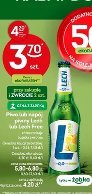 Piwo bezalkoholowe Lech Free promocja w Żabka