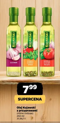 Olej rzepakowy Kujawski z oregano pomidorem i cebulą promocja w Netto