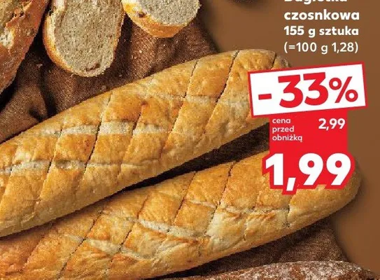 Bagietka czosnkowa promocja w Kaufland