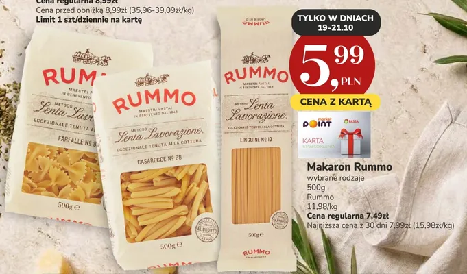 Makaron Rummo Linguine № 13 promocja w Market Point