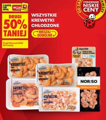 Krewetka biała vannamei gotowana SuperFish promocja w Biedronka