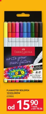 Flamastry Boldpen Faber-Castell 10 kolorów promocja w Selgros