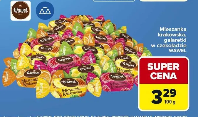 Galaretki w czekoladzie Mieszanka Krakowska Wawel promocja w Carrefour