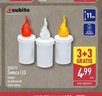 Świeca LED Subito promocja w Aldi