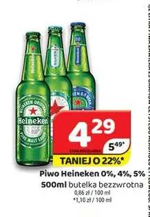 Piwo Heineken 5% promocja w Delfin