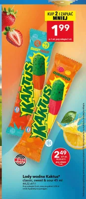 Lody wodne Kaktus classic promocja w LEWIATAN