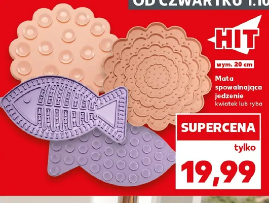 Mata spowalniająca jedzenie kwiatek 20 cm promocja w Kaufland