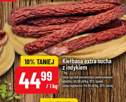 Kiełbasa extra sucha z indykiem promocja w POLOmarket