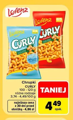 Chrupki Curly promocja w Carrefour Market