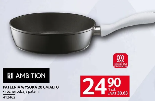 Patelnia wysoka 20 cm alto promocja w Selgros