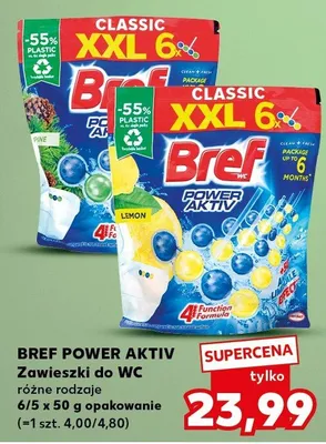 Zawieszki do WC Bref Power Aktiv Classic XXL promocja w Kaufland
