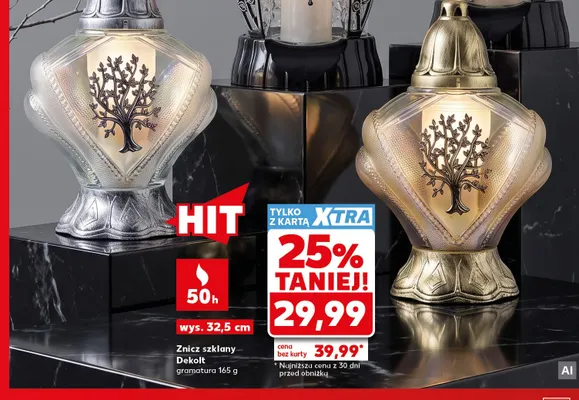 Znicz szklany Dekolt promocja w Kaufland