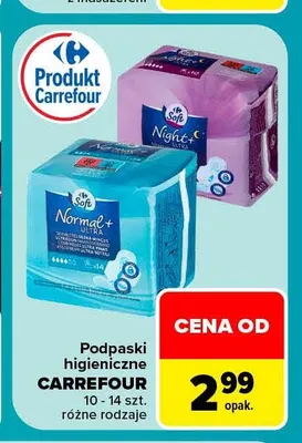 Podpaski higieniczne Carrefour promocja w Carrefour Market
