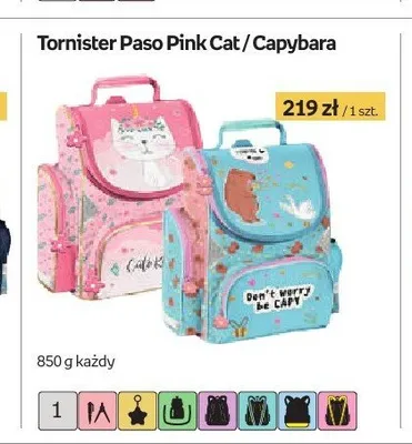 Tornister Paso Pink Cat promocja w Empik