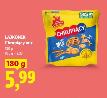 Chrupiący mix Lajkonik promocja w Lidl