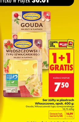 Ser żółty w plastrach opak. 400g promocja w Biedronka