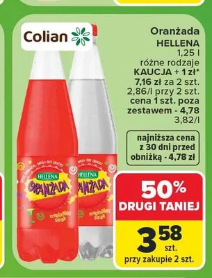 Oranżada żółta Hellena promocja w Carrefour