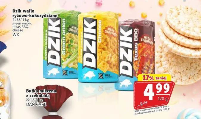 Wafle ryżowo-kukurydziane Dzik Green Onion promocja w Prim Market
