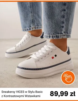 Sneakersy VICES w stylu basic z kontrastowymi wstawkami promocja w Born2be