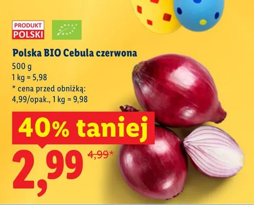 Polska BIO Cebula czerwona promocja w Lidl