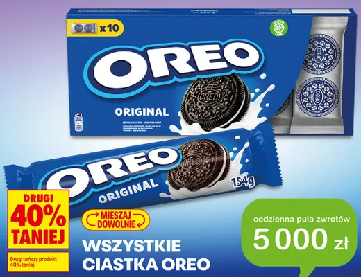 Ciastka Oreo Original 10-pak promocja w Biedronka