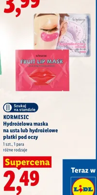 Hydrożelowa maska na usta Kormesic Fruit Lip Mask promocja w Lidl