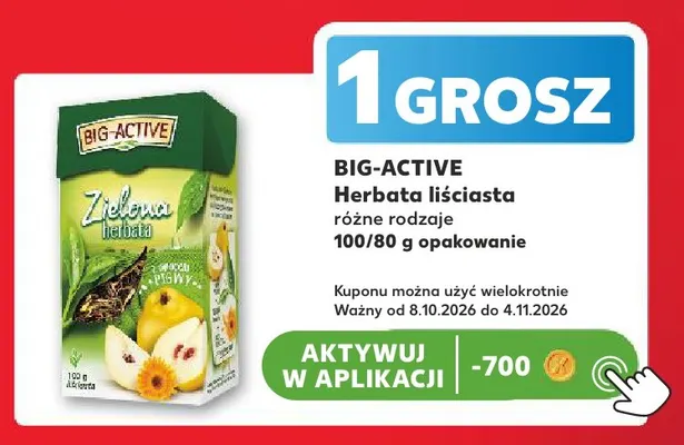 Herbata liściasta Big-Active promocja w Kaufland