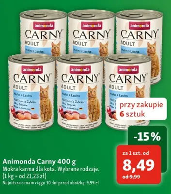 Mokra karma dla kota Animonda Carny Adult Huhn + Lachs promocja w MAXI ZOO