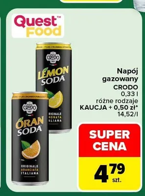Napój gazowany Crodo Lemon Soda promocja w Carrefour
