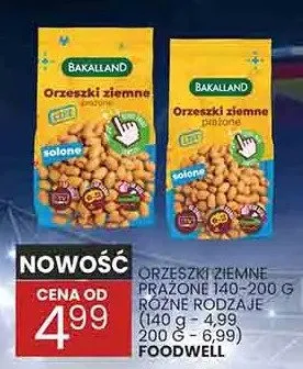 Orzeszki ziemne prażone Bakalland 140 g promocja w Wafelek