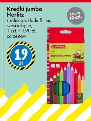 Kredki jumbo Herlitz promocja w Tedi