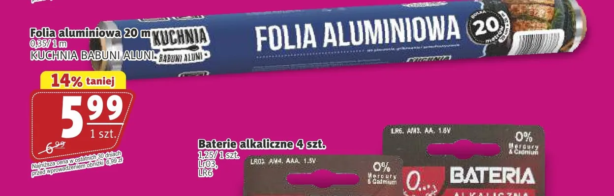 Folia aluminiowa Kuchnia Babuni Aluni promocja w Prim Market