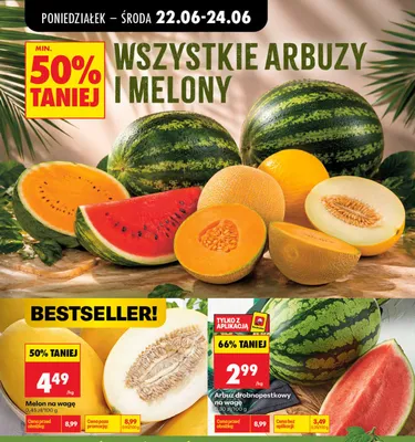 Arbuzy i melony promocja w Biedronka
