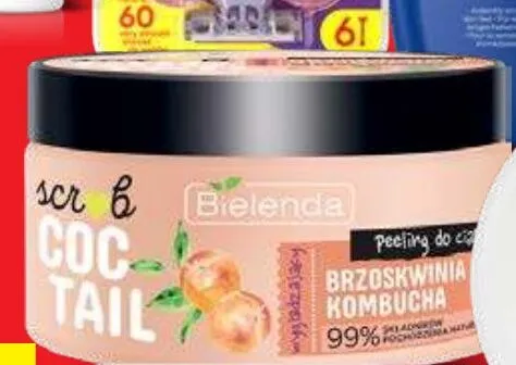 Peeling do ciała Bielenda Cocktail Brzoskwinia Kombucha promocja w Lidl