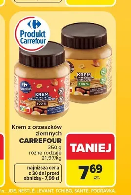 Krem z orzeszków ziemnych Carrefour Sensation Crunchy promocja w Carrefour