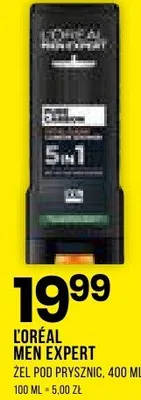 Żel pod prysznic Pure Carbon L'Oreal Men Expert 400ml promocja w Drogerie Natura