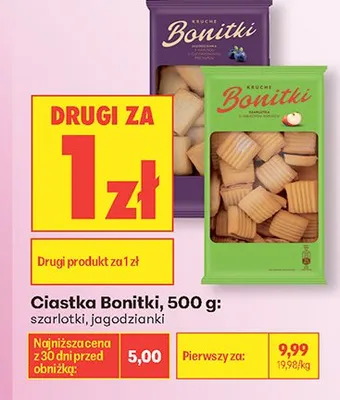 Ciastka Bonitki jagodzianki promocja w Biedronka