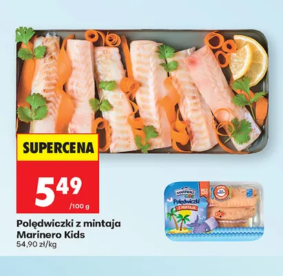 Polędwiczki z mintaja Marinero Kids promocja w Biedronka