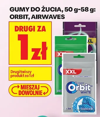 Gumy do żucia Orbit/Airwaves promocja w Biedronka