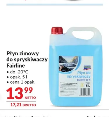 Płyn zimowy do spryskiwaczy -20°C Fairline promocja w Makro