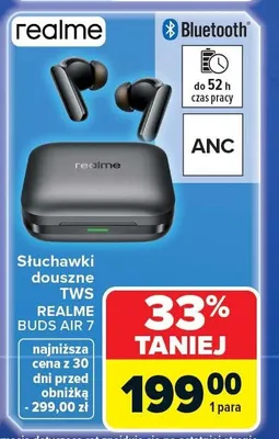 Słuchawki douszne TWS BUDS AIR 7 promocja w Carrefour