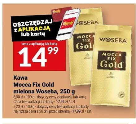 Kawa mielona Woseba Mocca Fix Gold promocja w Twój Market