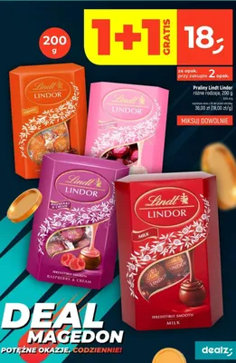 Praliny Lindor różne rodzaje promocja w Dealz