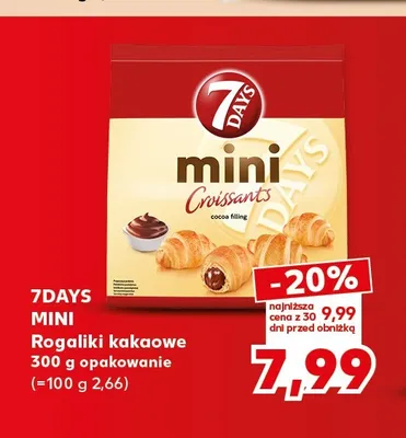 Rogaliki kakaowe 7Days Mini promocja w Kaufland